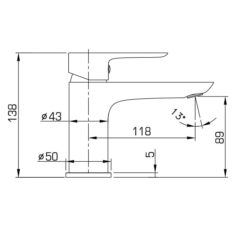 Grifo monomando de lavabo - Modelo Cassio - Imagen 2